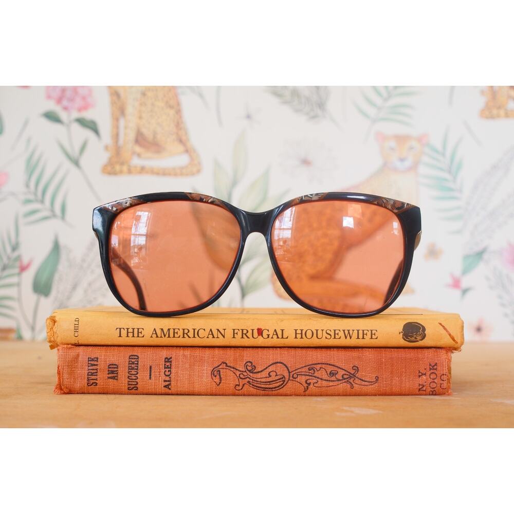 Vintage Charles Jourdan Sunglasses France 1990s Multicolor Preppy Mob Wife